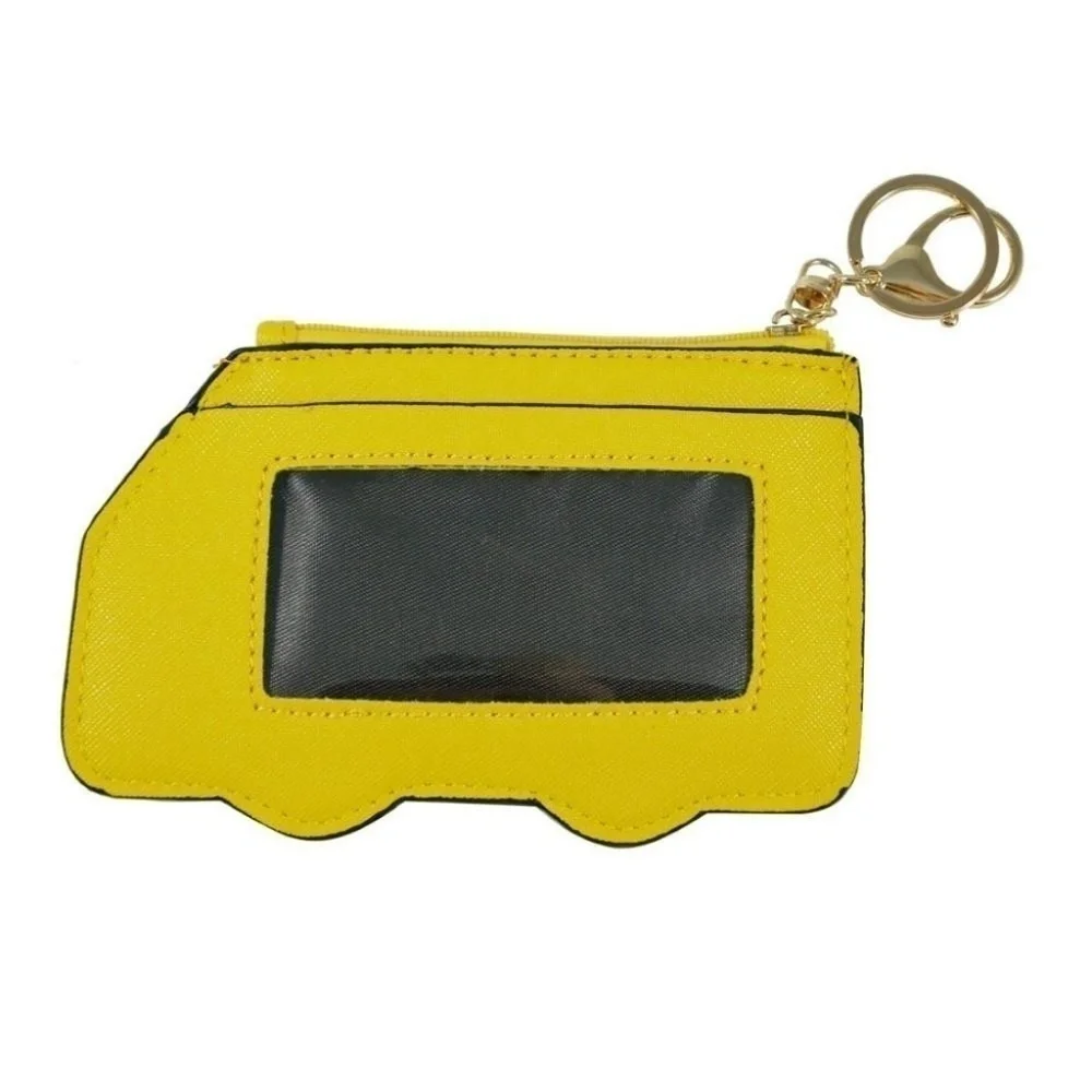 School Bus Key Chain Wallet ID Holder‎
